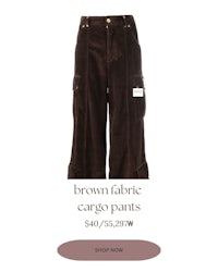 brown fabric cargo pants