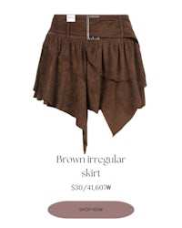 brown regular skirt