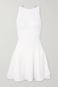 a white tennis dress on a white background