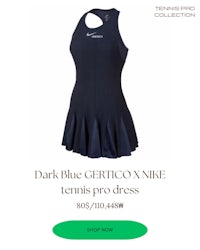 dark blue certico nike tennis pro dress