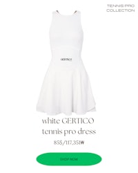 white gertico tennis pro dress