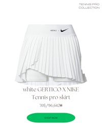 white genticox nike tennis pro skirt