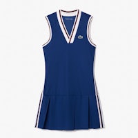 a women's tennis dress in blue and white